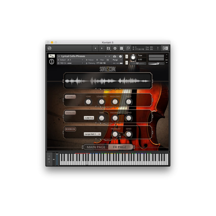 SonuScore Lyrical Cello Phrases Virtual Instrument