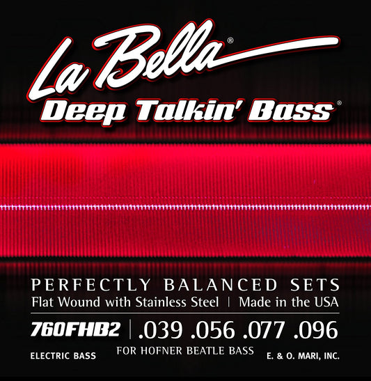 La Bella 760FHB2 Beatle Bass Flatwound Bass Strings - Light