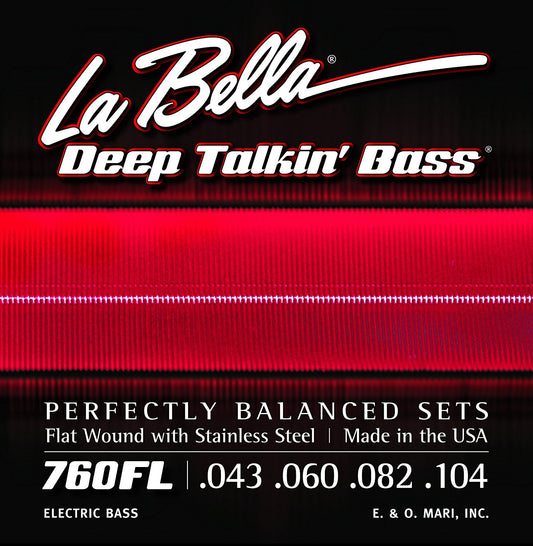 La Bella 760FL Deep Talkin' Bass Flatwound Bass Strings - Light