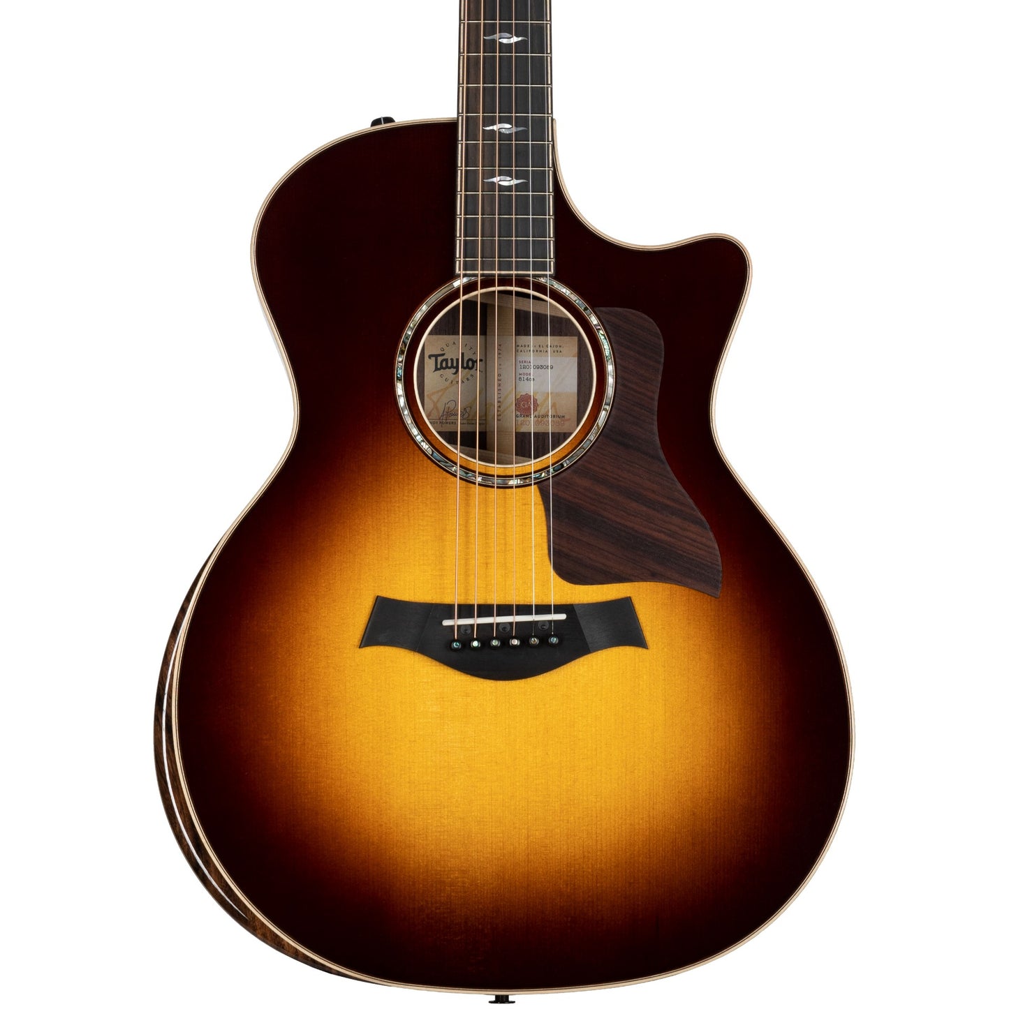 Taylor 814CE Grand Auditorium Acoustic Electric Guitar, Tobacco Sunburst