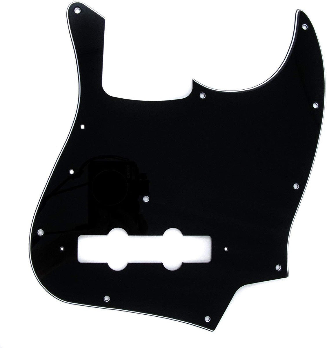 Fender Pure Vintage Pure Pickguard, 70's Jazz Bass, 10-Hole Mount, Black 3-Ply