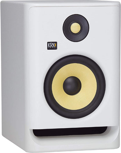 KRK RP7 Rokit 7 G4 Professional Bi-Amp 7" Powered Studio Monitor, White Noise