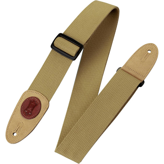 Levy's Leathers Signature Cotton 2" Guitar Strap with Tri-Glide Adjustment - Tan
