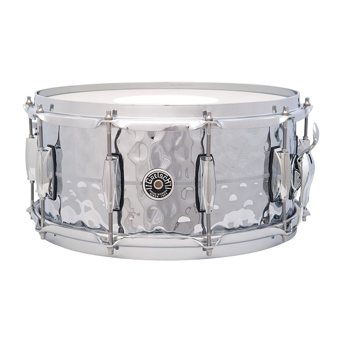 Brooklyn　Series　Over　B　Music　Snare　Alto　6.5x14　GB4164HB　Chrome　–　Gretsch　Hammered