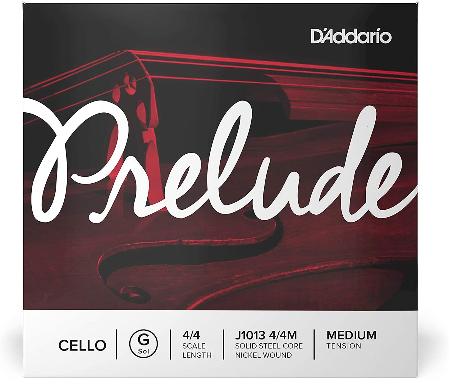 D'Addario Prelude Cello Single G String, 4/4 Scale, Medium Tension