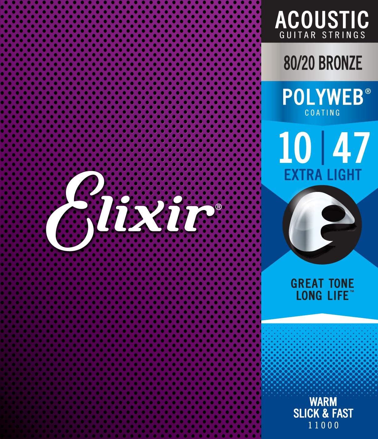 Elixir 11000 Polyweb 80/20 Bronze Acoustic Strings