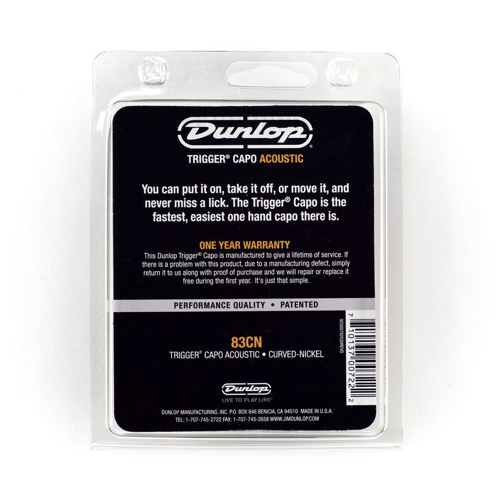 Dunlop 83CN Acoustic Trigger Capo, Curved, Nickel