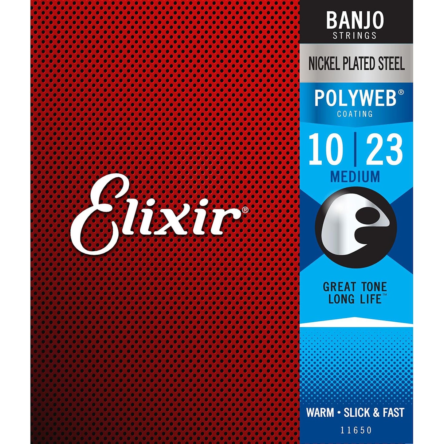 Elixir 11650 Medium 5 String Banjo Strings 10-23