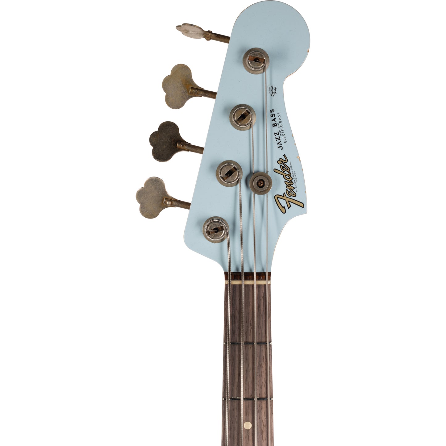 Fender Custom Shop 64 Jazz Bass Guitar Relic with Painted Headcap - Sonic Blue