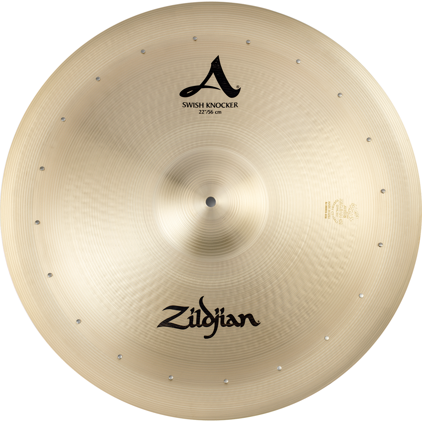 Zildjian 22” A Series Swish Knocker Cymbal with 20 Rivets