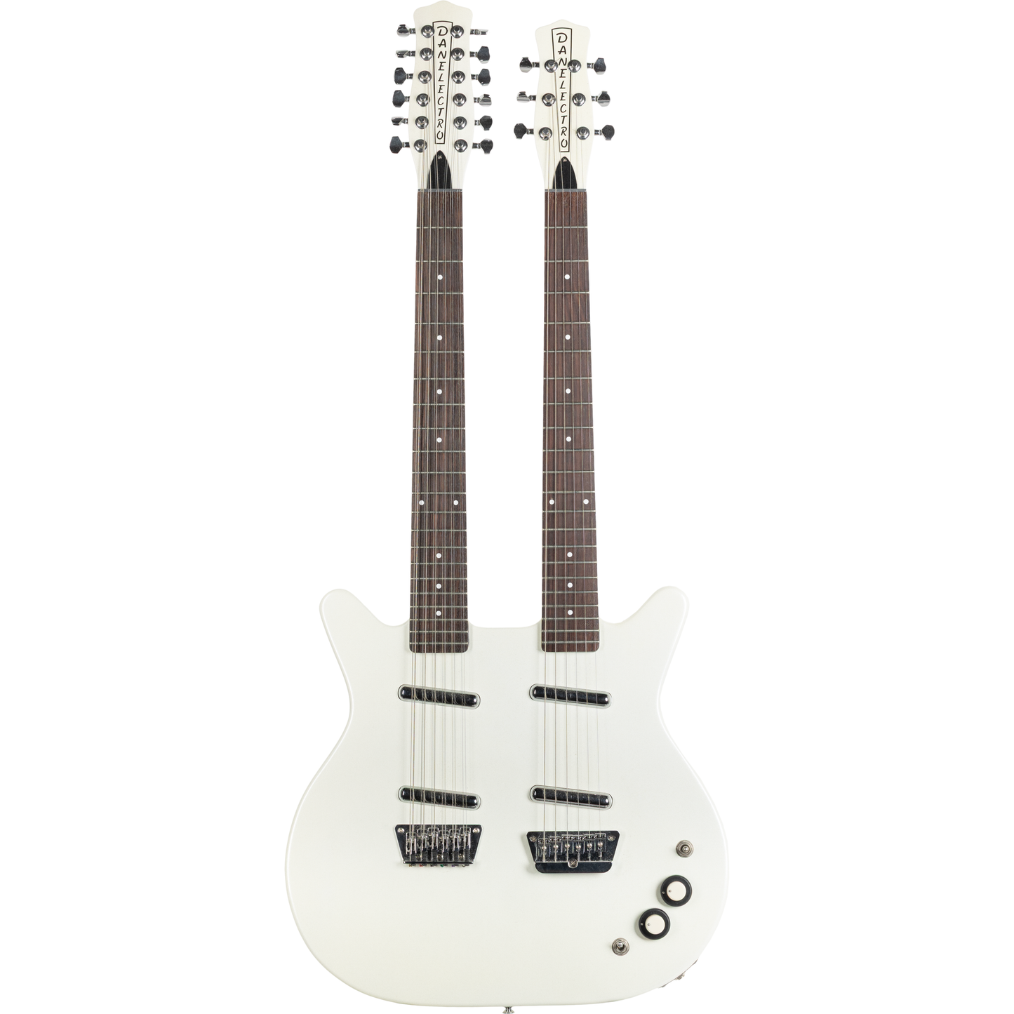 Danelectro DBN612 Doubleneck Electric Guitar - White Pearl