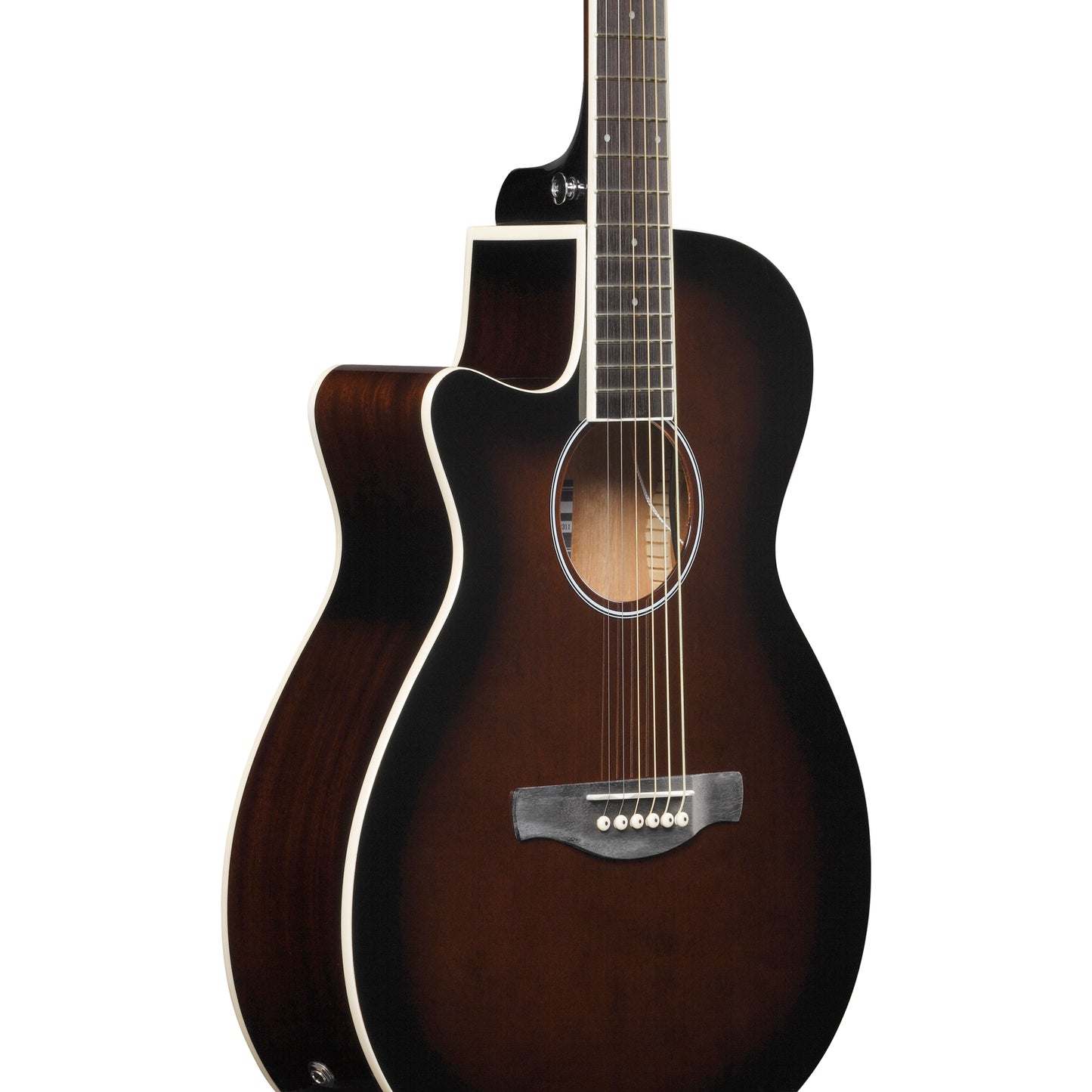 Ibanez AEG7L Left Handed Acoustic Electric Guitar, Dark Violin Sunburst