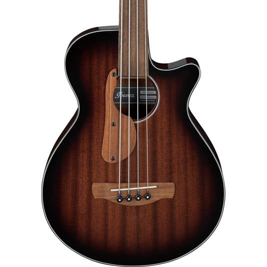 Ibanez AEGB24FE Acoustic Electric Bass, Mahogany Sunburst High Gloss