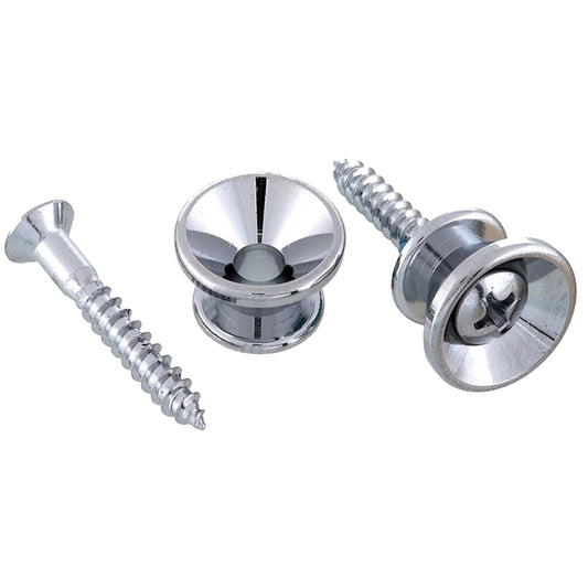 All Parts Gotoh Strap Buttons with Screws (Chrome)