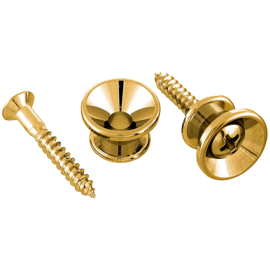 All Parts Gotoh Strap Buttons with Screws (Gold)