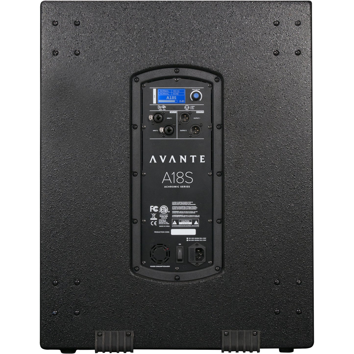 Avante Audio A18S Achromic Series 18" Active Subwoofer