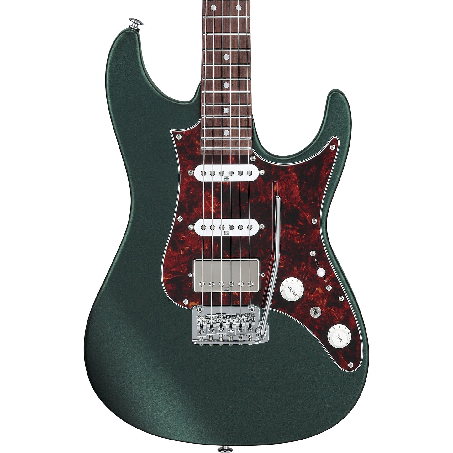 Ibanez AZ2204N AZ Prestige 6 String Electric Guitar - Ivy Green Metallic Flat
