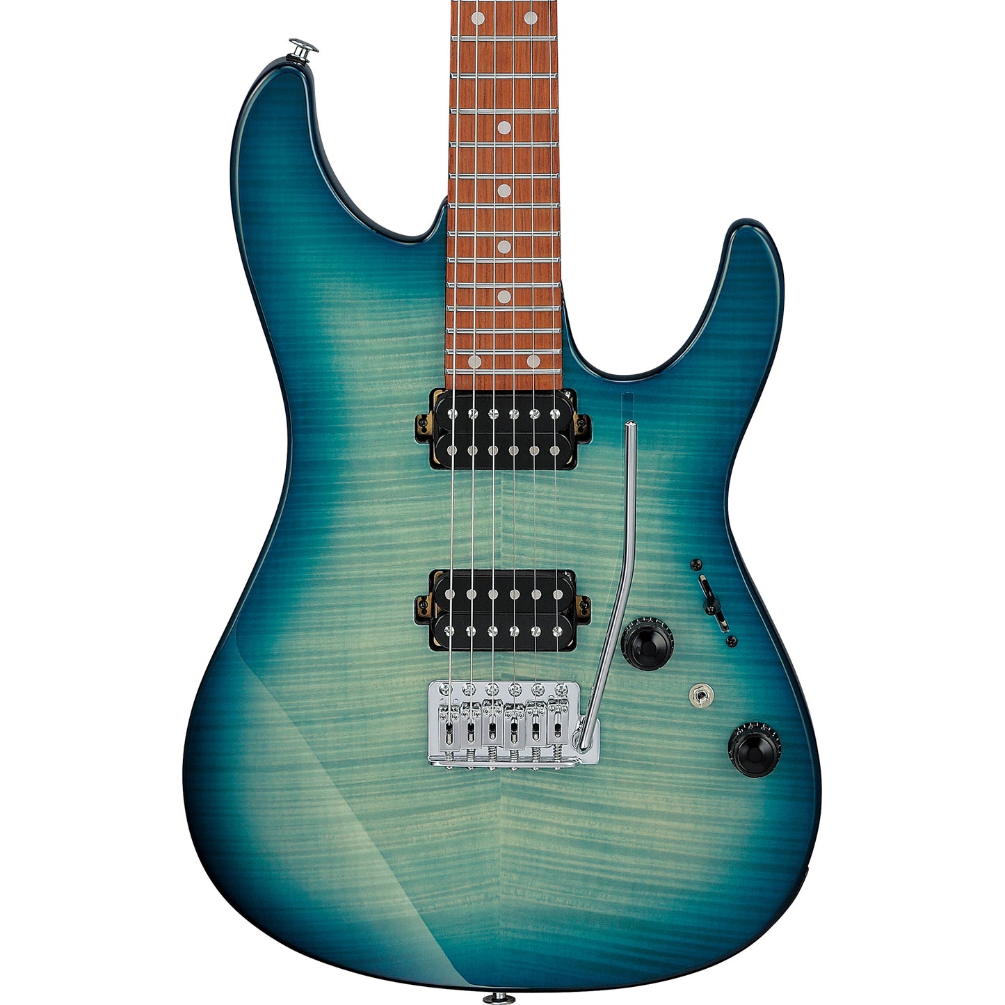 Ibanez AZ24S1F AZ Standard 6-String Electric Guitar -Transparent Turquoise Burst