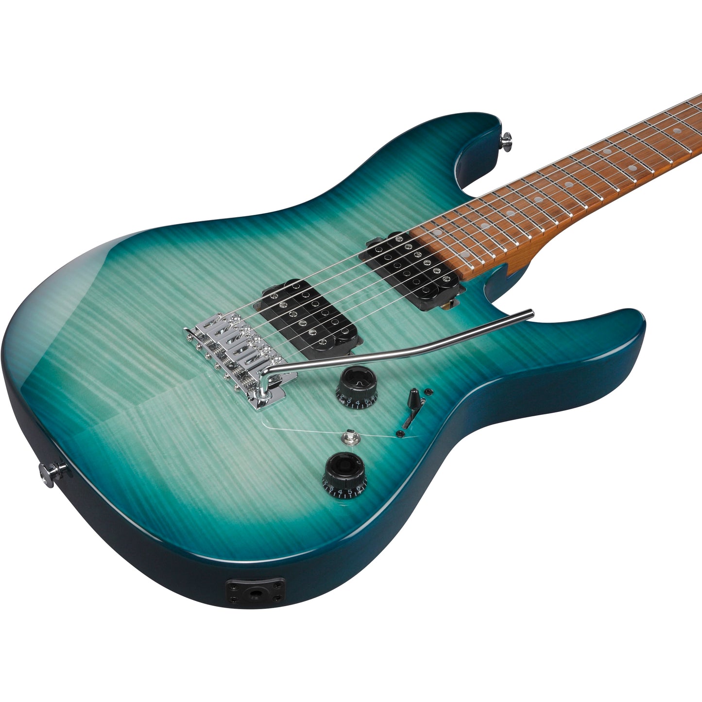 Ibanez AZ24S1F AZ Standard 6-String Electric Guitar -Transparent Turquoise Burst