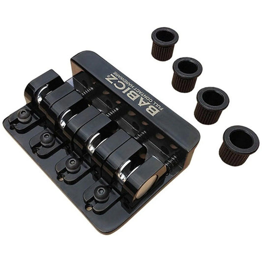 Babicz Full Contact Hardware FCH4 AM BASS BRIDGE, 4 String - String Thru BLACK