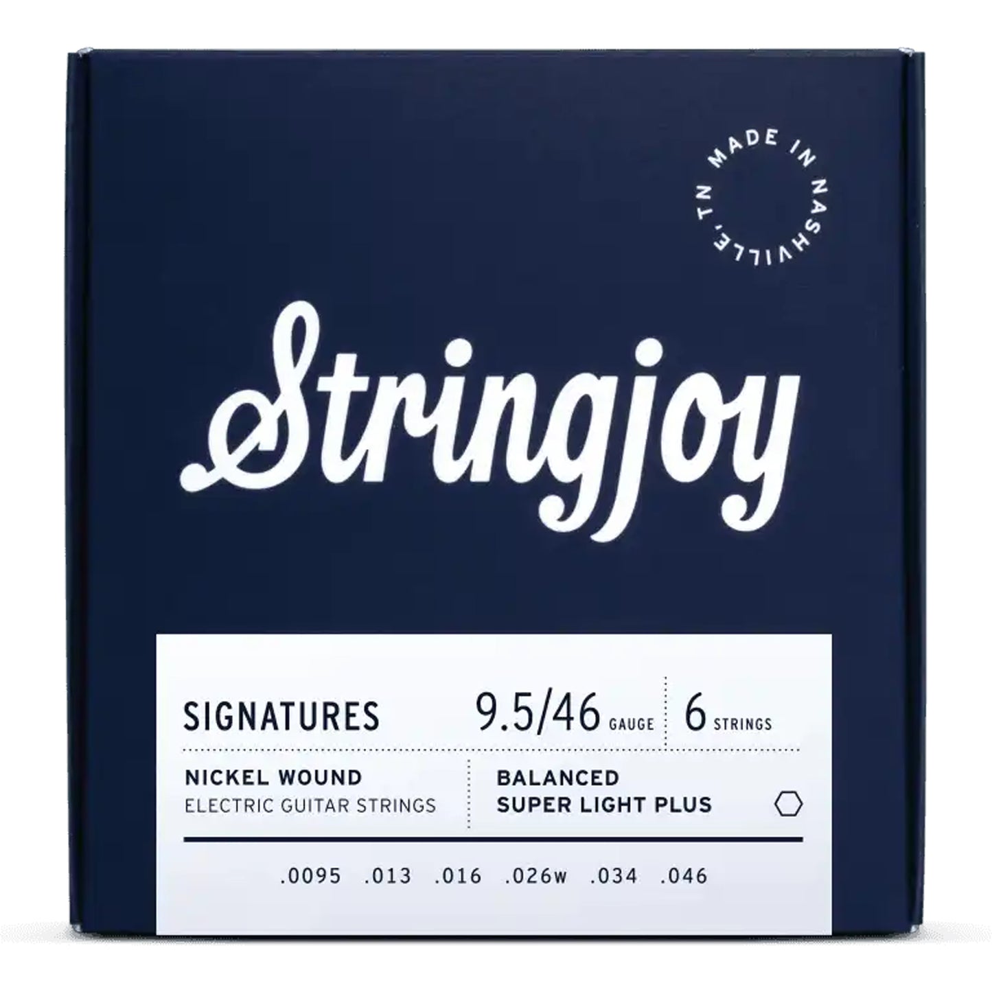 Stringjoy Signatures - Balanced Super Light Plus Gauge (9.5-46) Nickel Wound Electric Guitar Strings