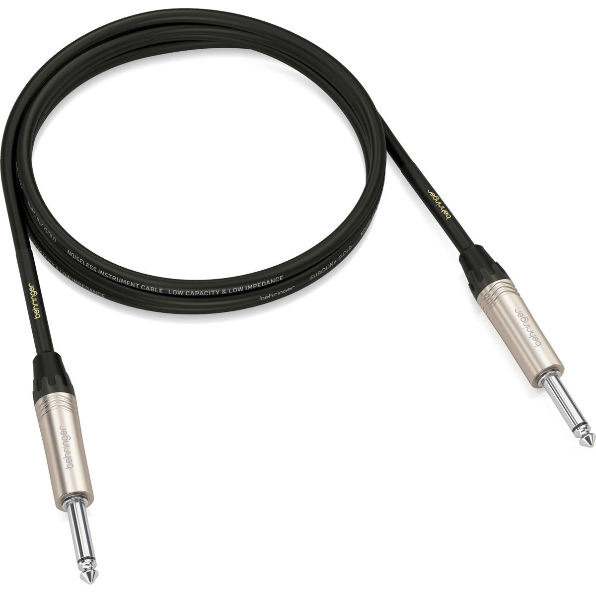 Behringer GIC-150 5' Gold Performance 1/4" TS Male Straight Instrument Cable