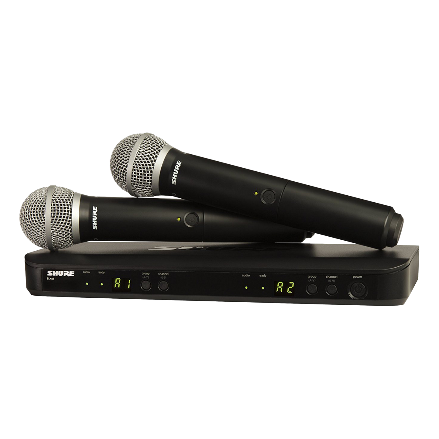 Shure BLX288/PG58 Wireless Vocal Combo with PG58 Handheld Microphones, J10 (BLX288PG58J10)