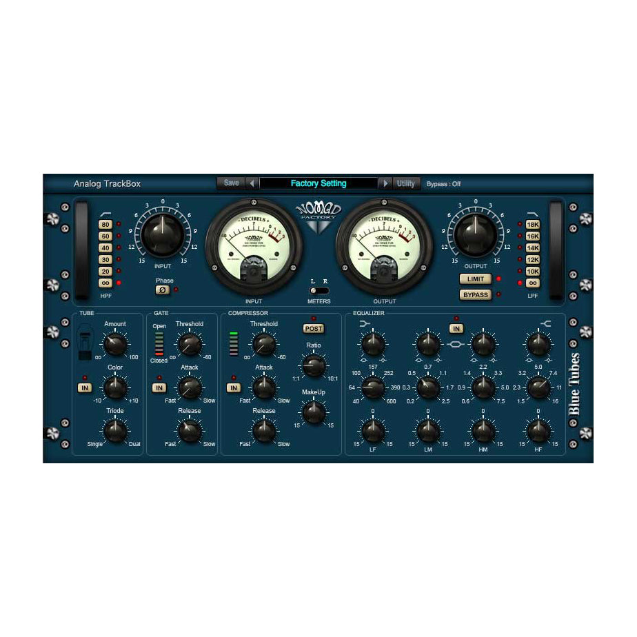 Nomad Factory Blue Tubes Analog TrackBox Plug-In