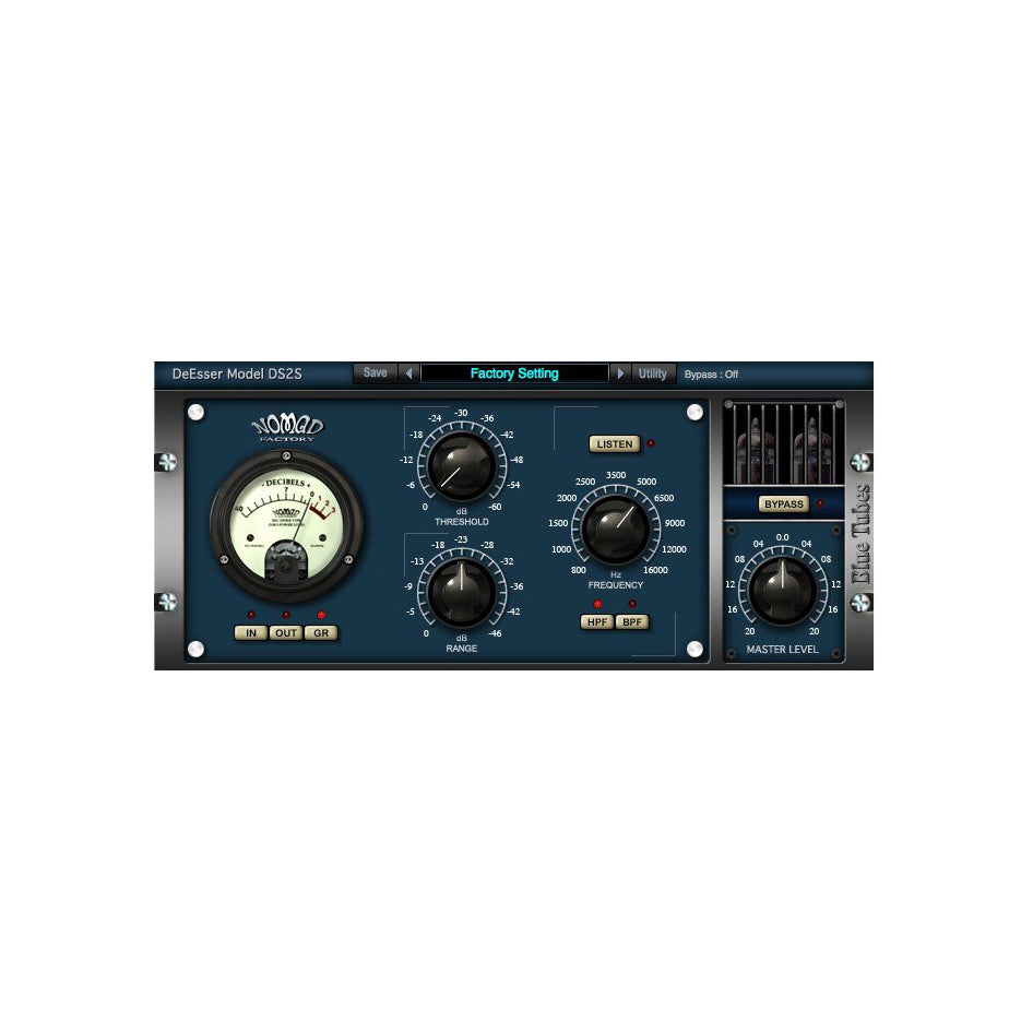Nomad Factory Blue Tubes DeEsser DS-2S Plug-in