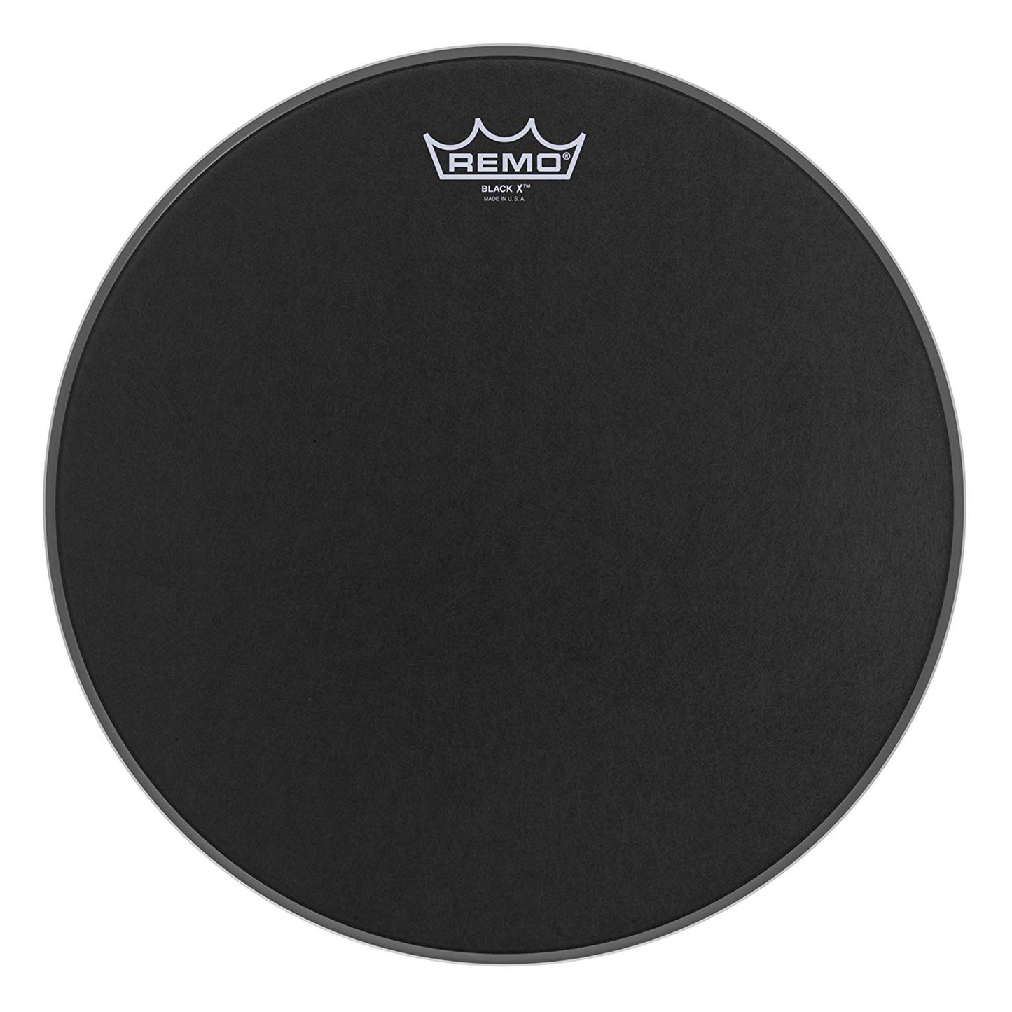Remo Emperor X Black Suede Snare Drumhead - Bottom Black Dot, 14"