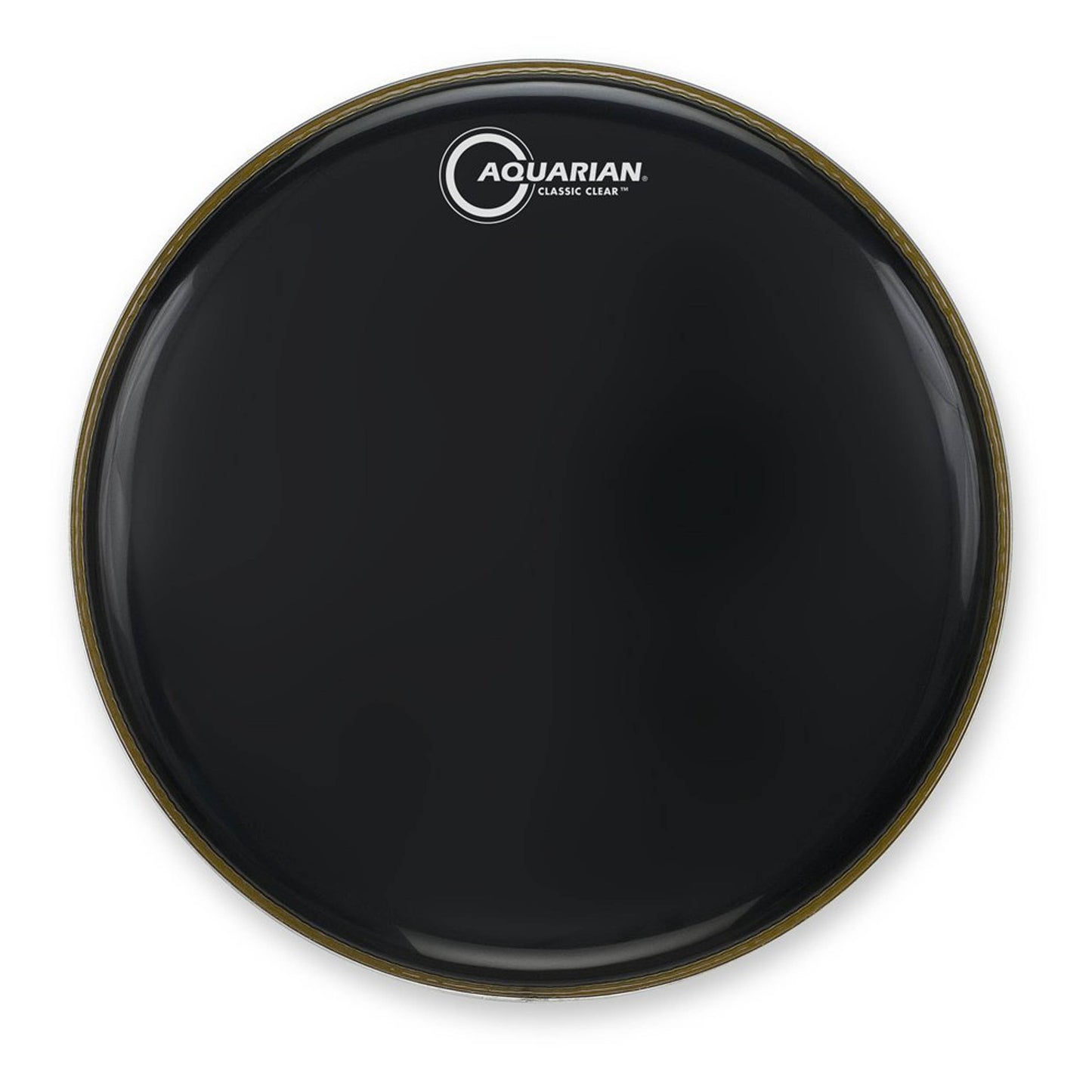 Aquarian Drumheads CC16BK Classic Clear 16" Tom Tom Drum Head, Gloss Black