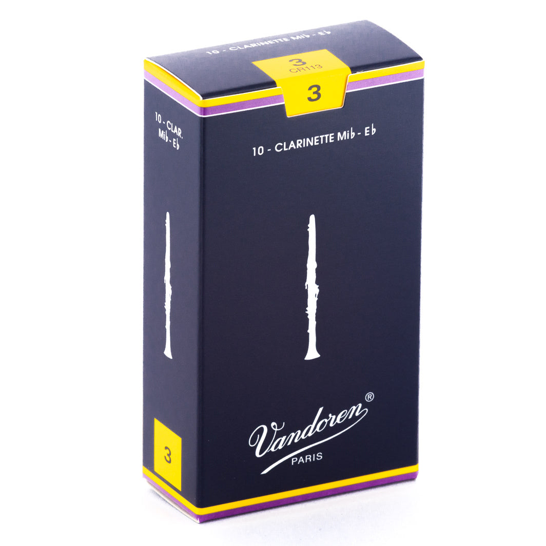 Vandoren CR113 Eb Soprano Clarinet Reeds 3 Strength 10 Ct