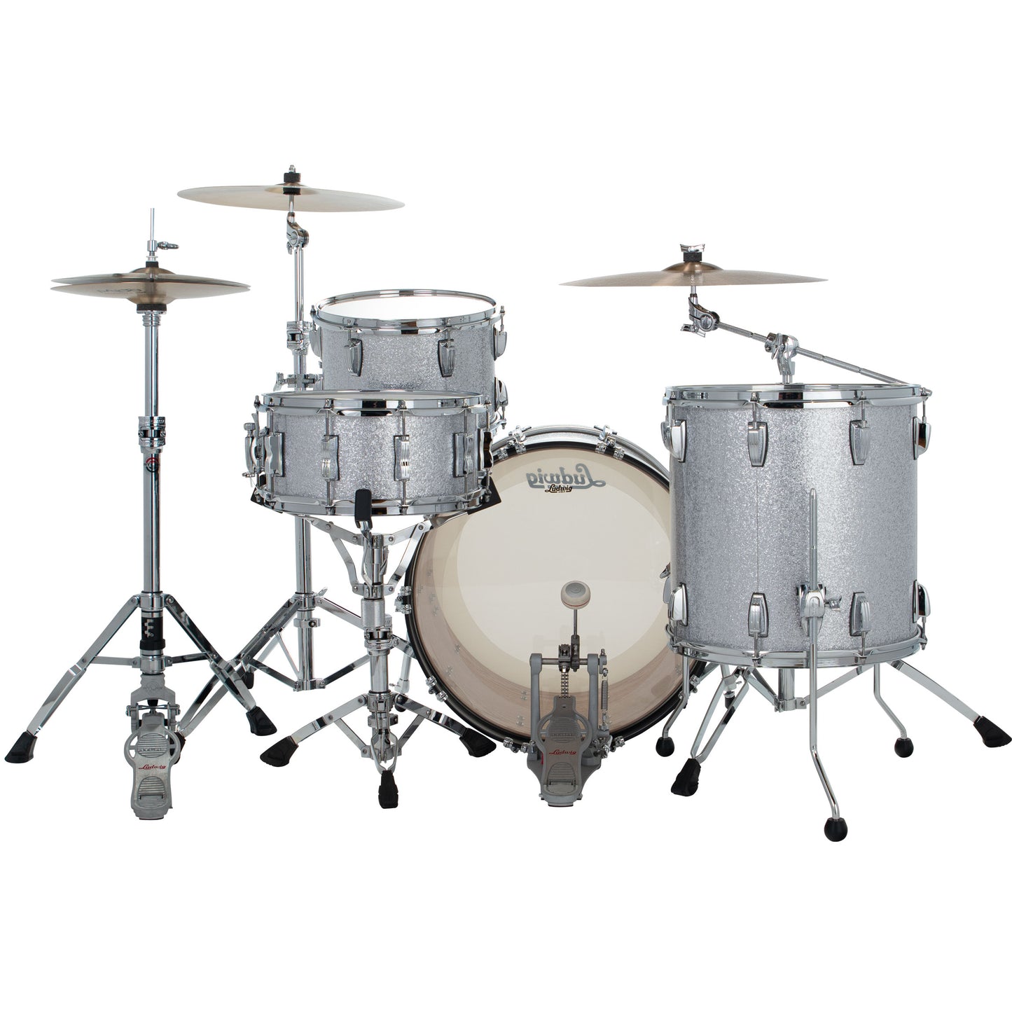 Ludwig Classic Oak Fab 3-Piece Shell Pack - Silver Sparkle