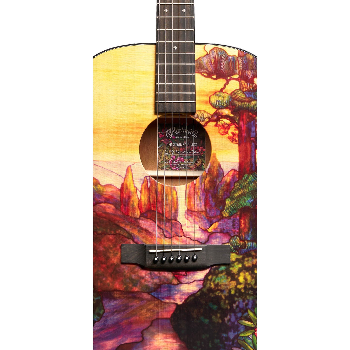 Martin Limited Edition D-11 Acoustic Guitar - Custom Stained Glass Ink