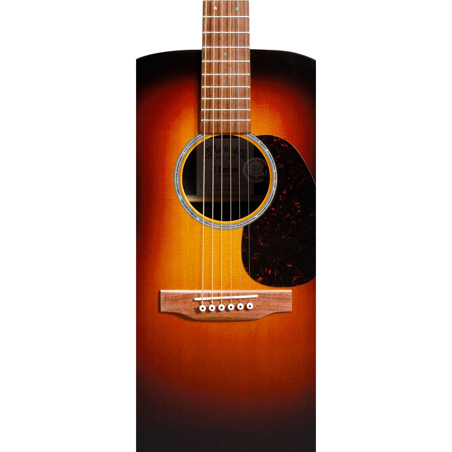 Martin D-X2E Brazilian Rosewood Dreadnought Acoustic Electric - Ziricote Burst