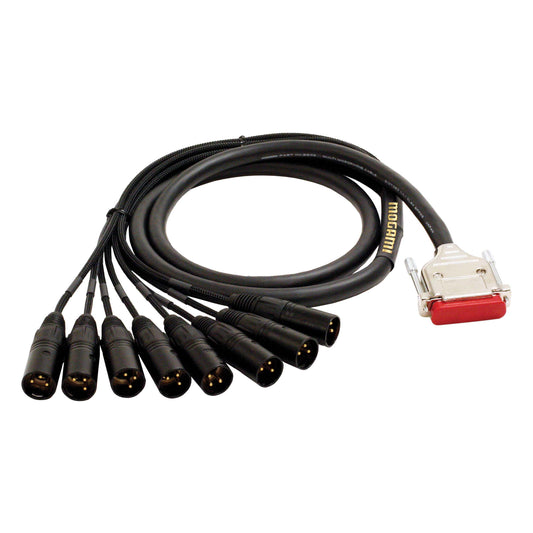 Mogami Gold DB25-XLR Male-3ft Custom Cable, 8-Channel DB25 to XLR Male, 3ft