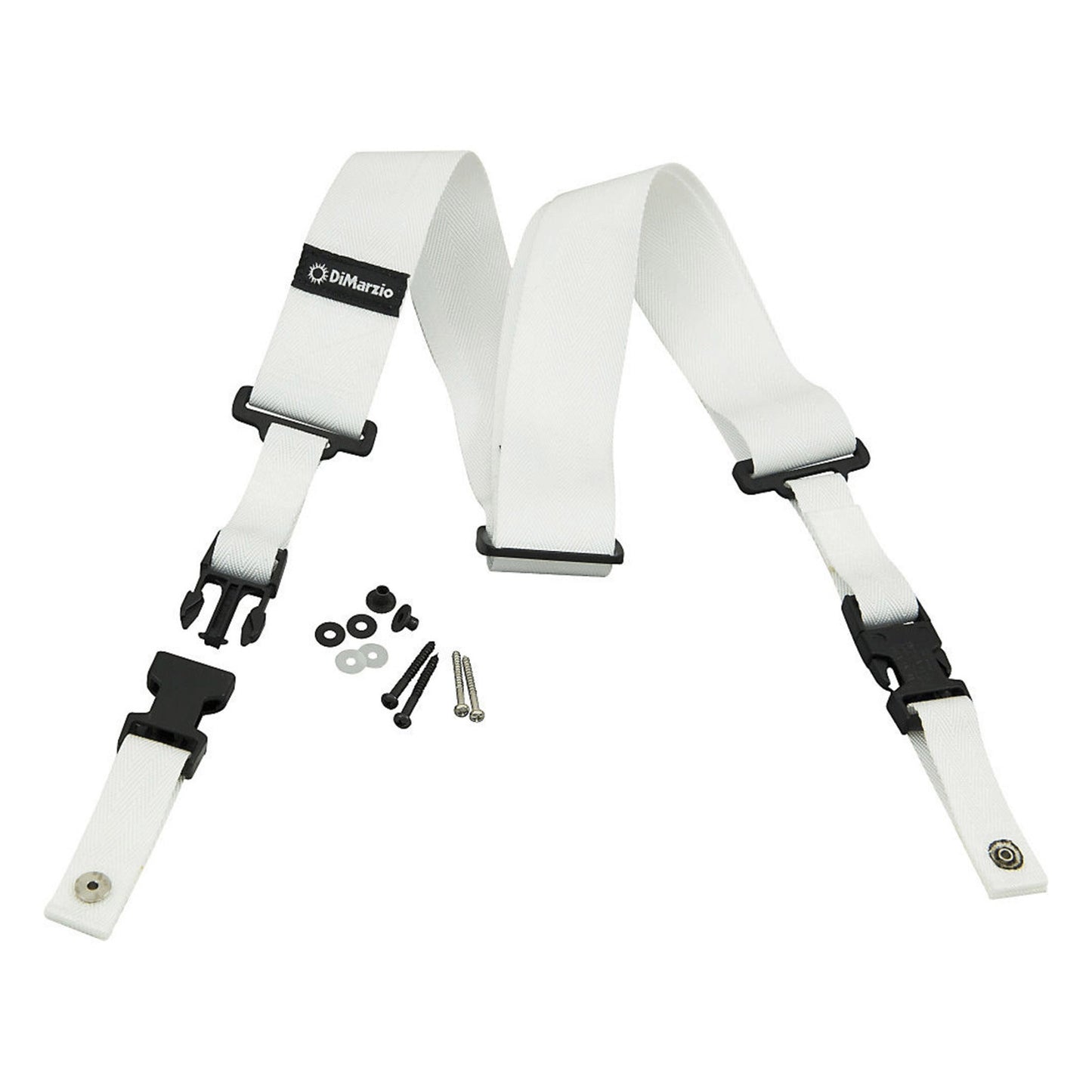 DiMarzio 2" Nylon ClipLock Guitar Strap White