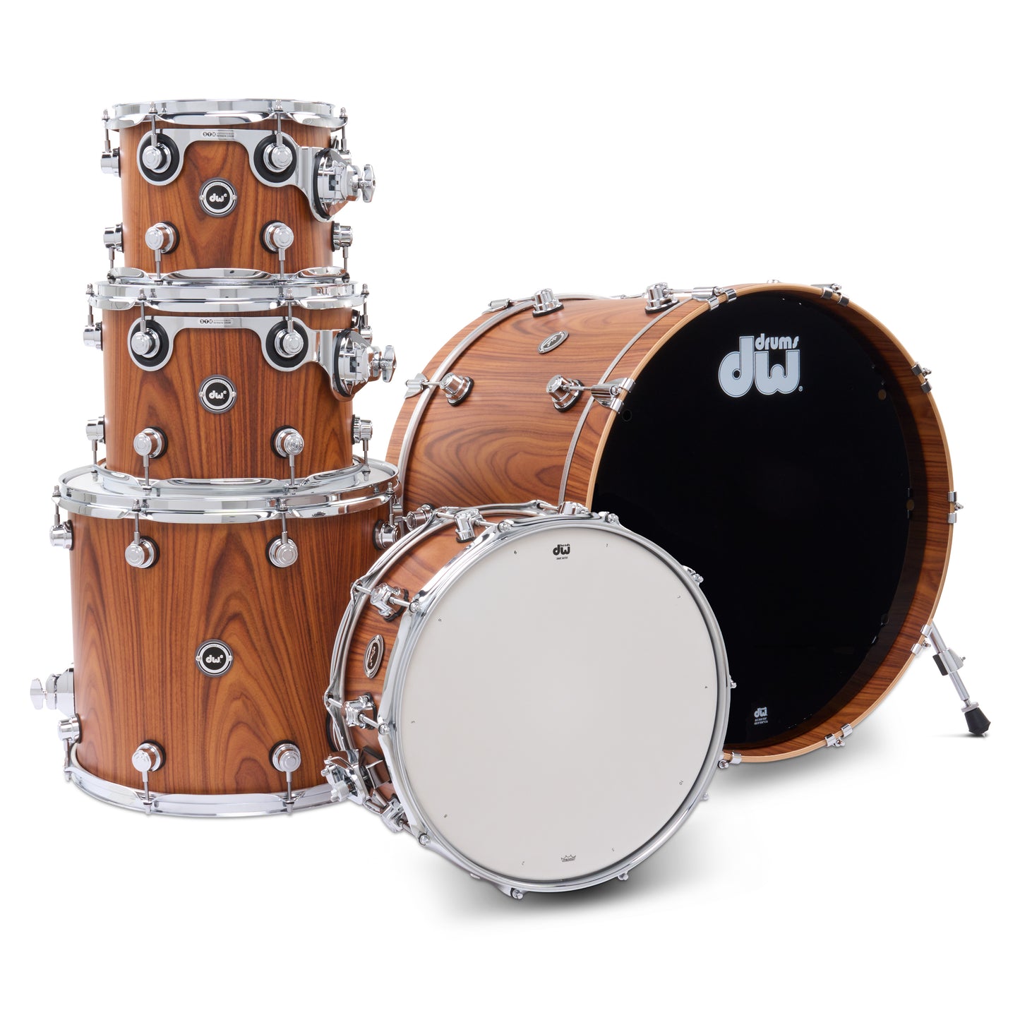 Drum Workshop DWe 5-Piece Drum Kit Bundle - Santos Rosewood Exotic