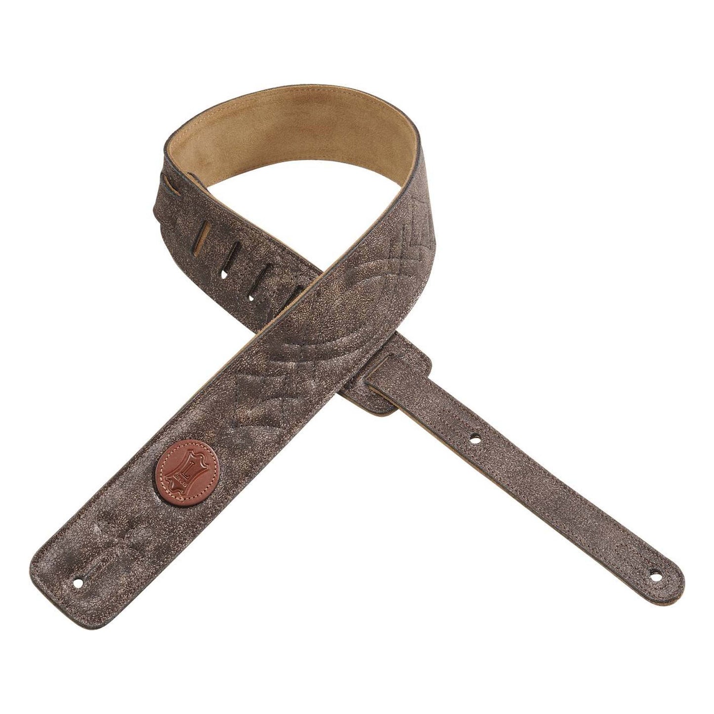 Levy's Leathers DM1SGCK-BRN Cracked Leather Guitar Strap