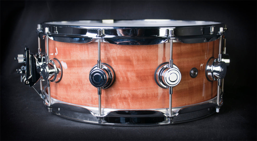 Drum Workshop 5.5x14 Exotic Fiddlebacked Eucalyptus Snare Drum (DREX5514SSCFE)