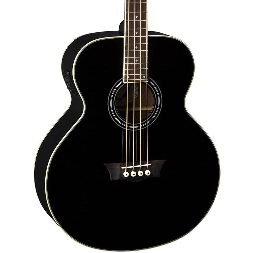 Dean Guitars EAB 4 String Acoustic Electric Bass Guitar in Classic Black