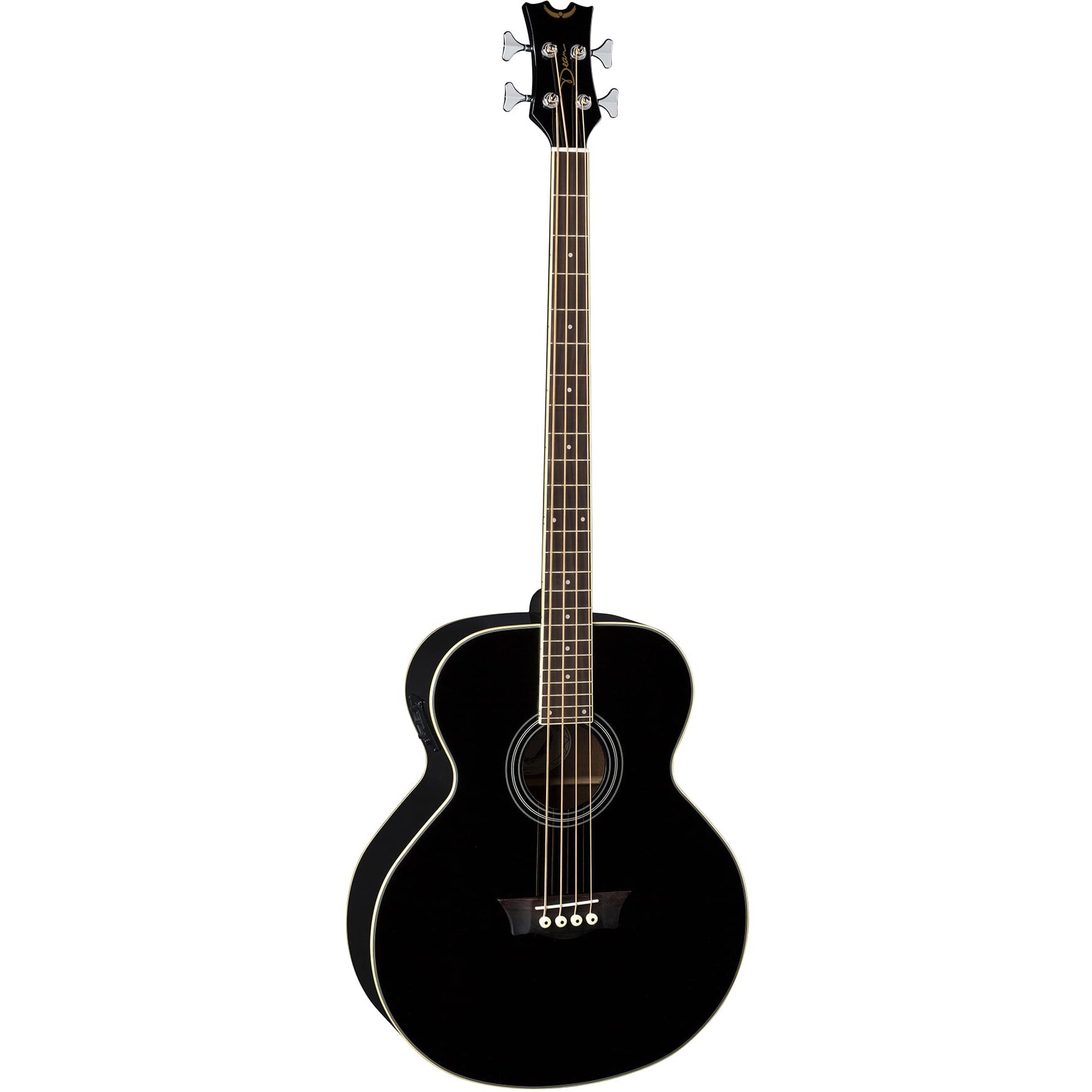Dean Guitars EAB 4 String Acoustic Electric Bass Guitar in Classic Black