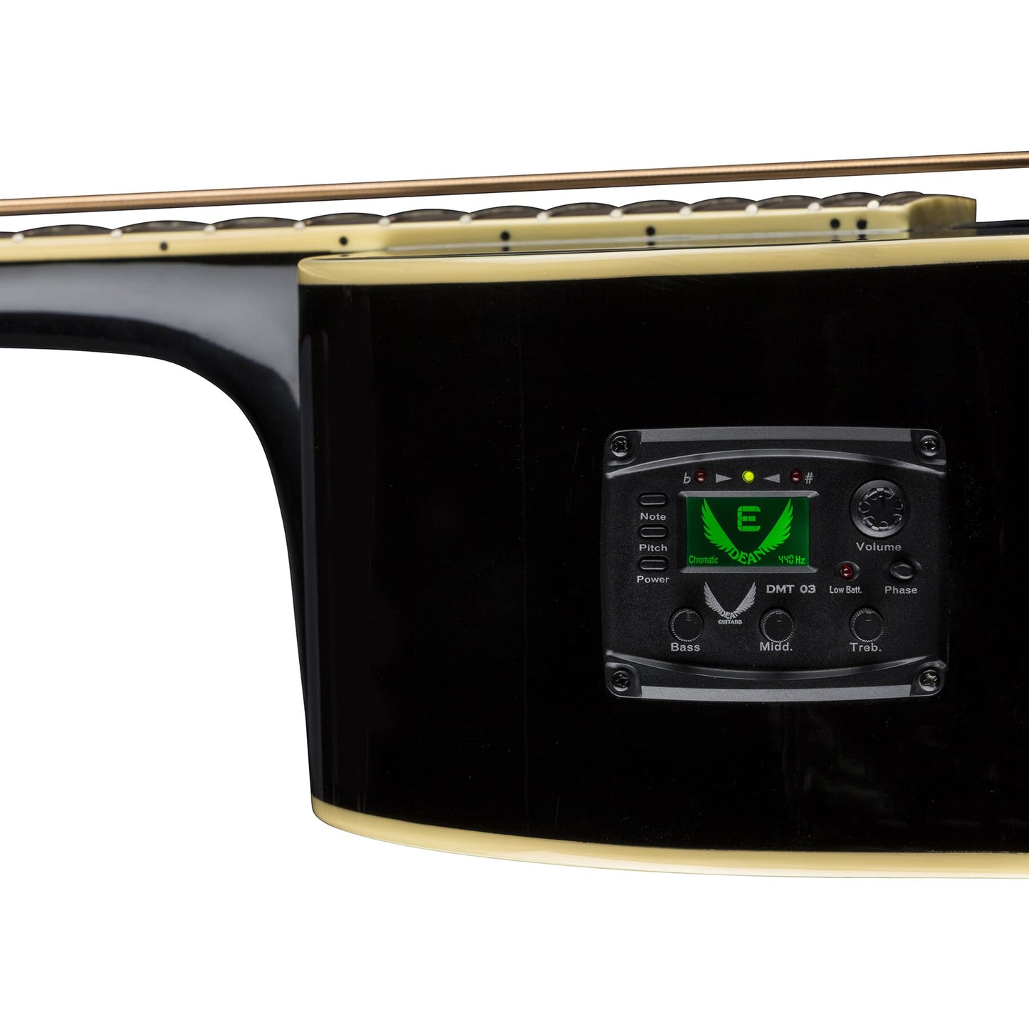 Dean Guitars EAB 4 String Acoustic Electric Bass Guitar in Classic Black