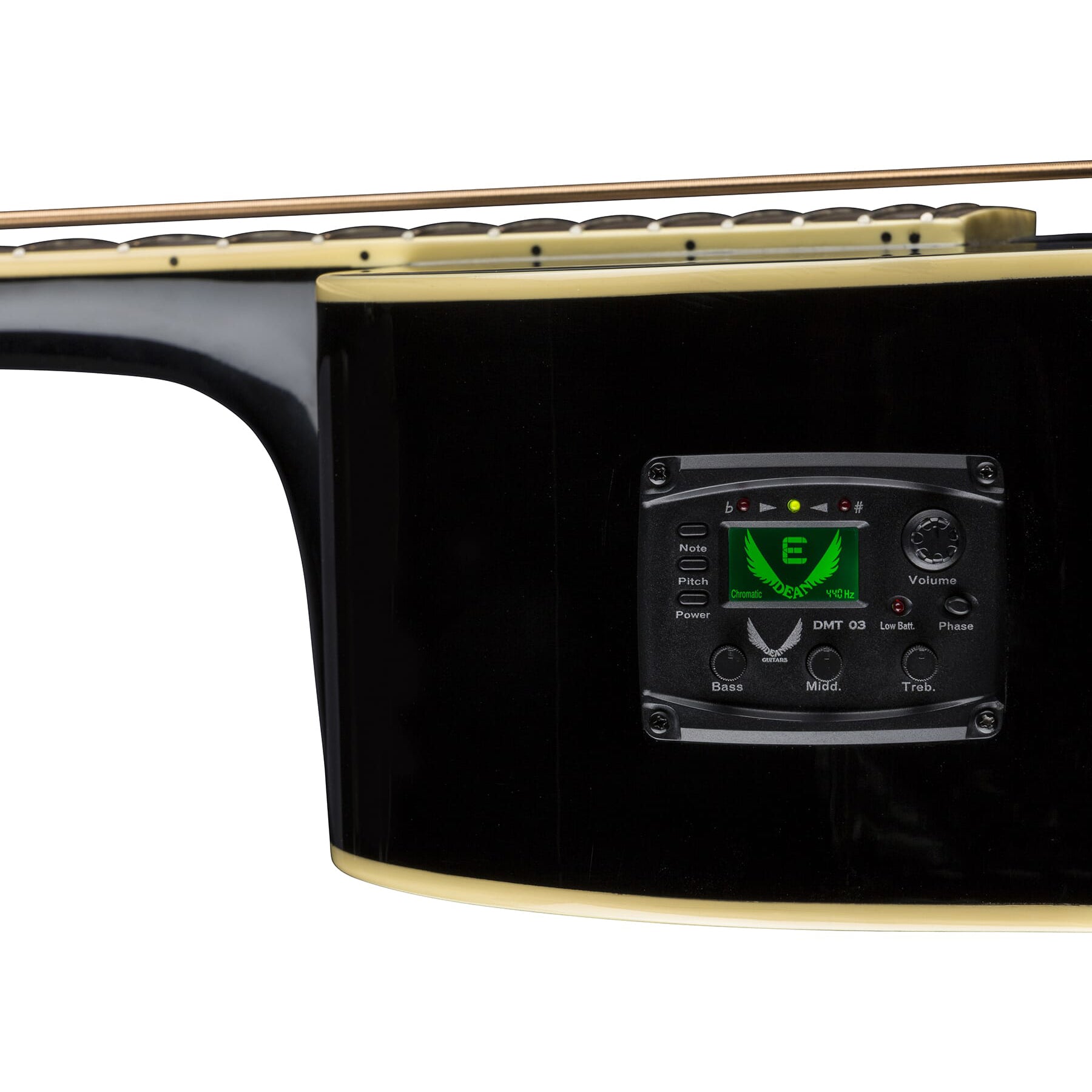 Dean Guitars EAB 4 String Acoustic Electric Bass Guitar in Classic Black