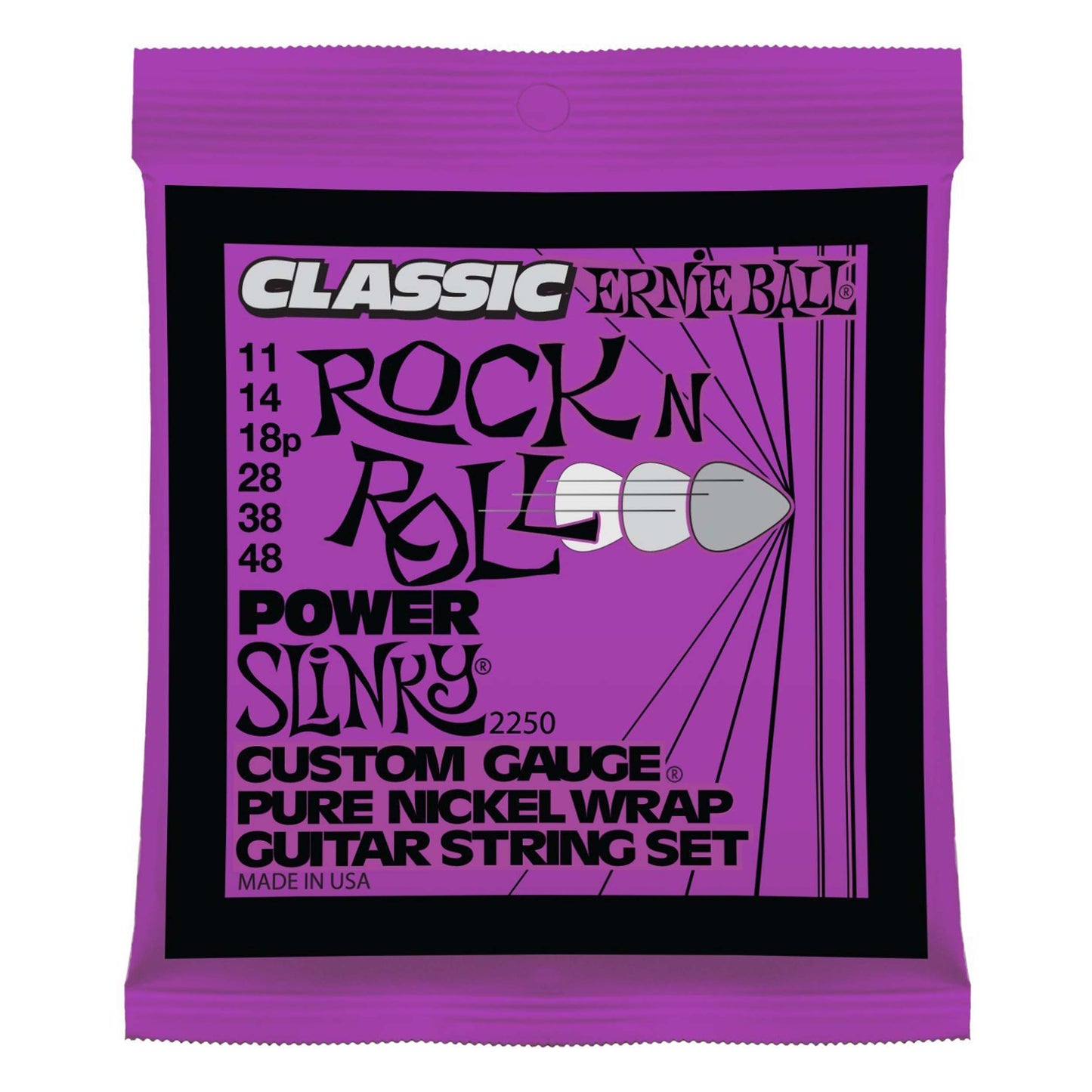 Ernie Ball Classic Pure Nickel Power Slinky Set, .011 - .048