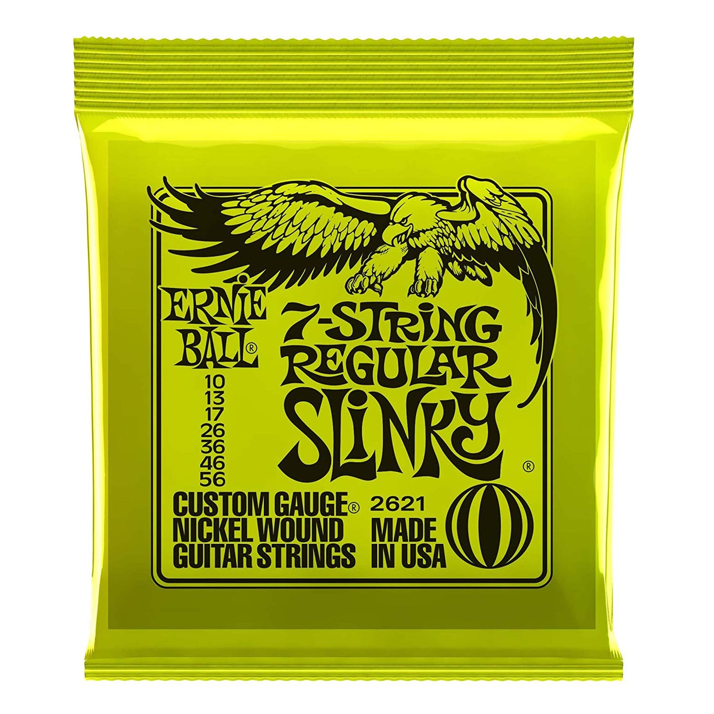 Ernie Ball 7-String Regular Slinky Nickel Wound Set, .010 - .056