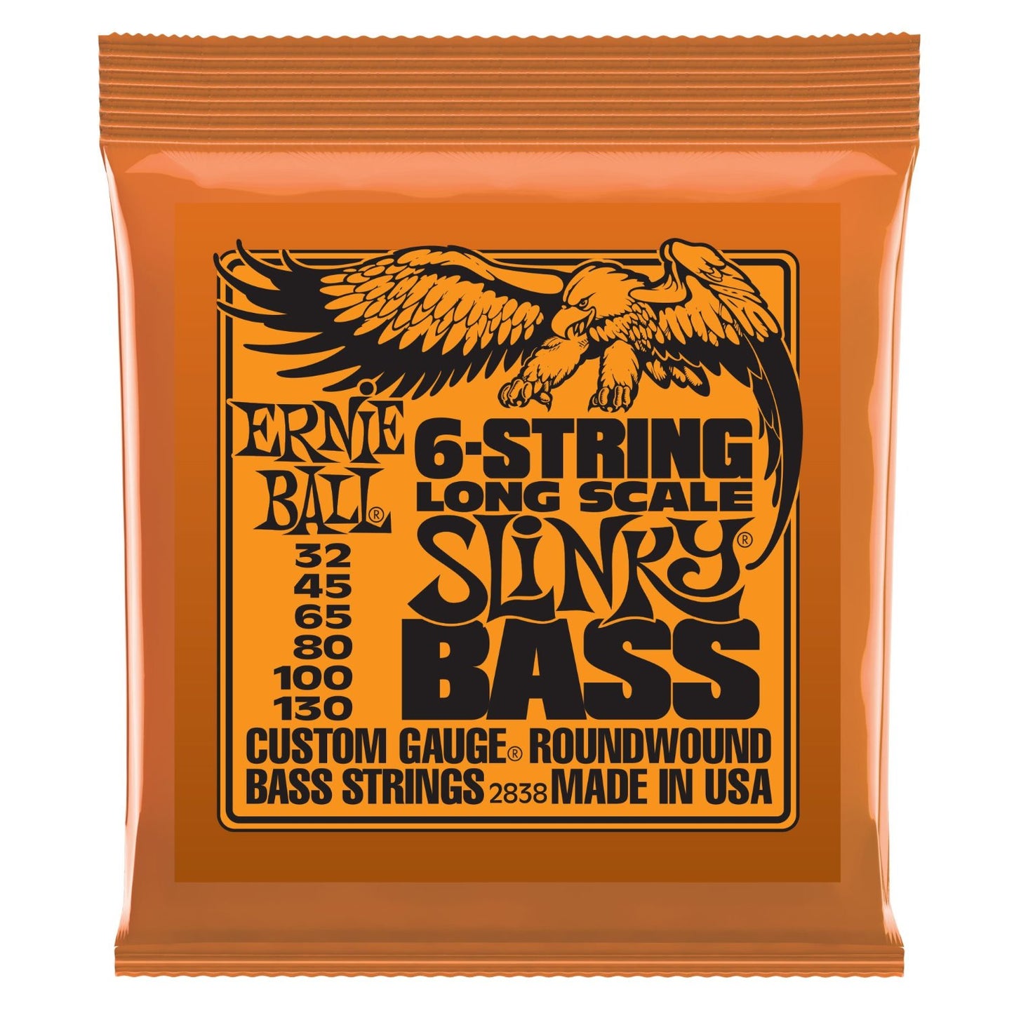 Ernie Ball 6-String Slinky Nickel Wound Bass Set, .032 - .130