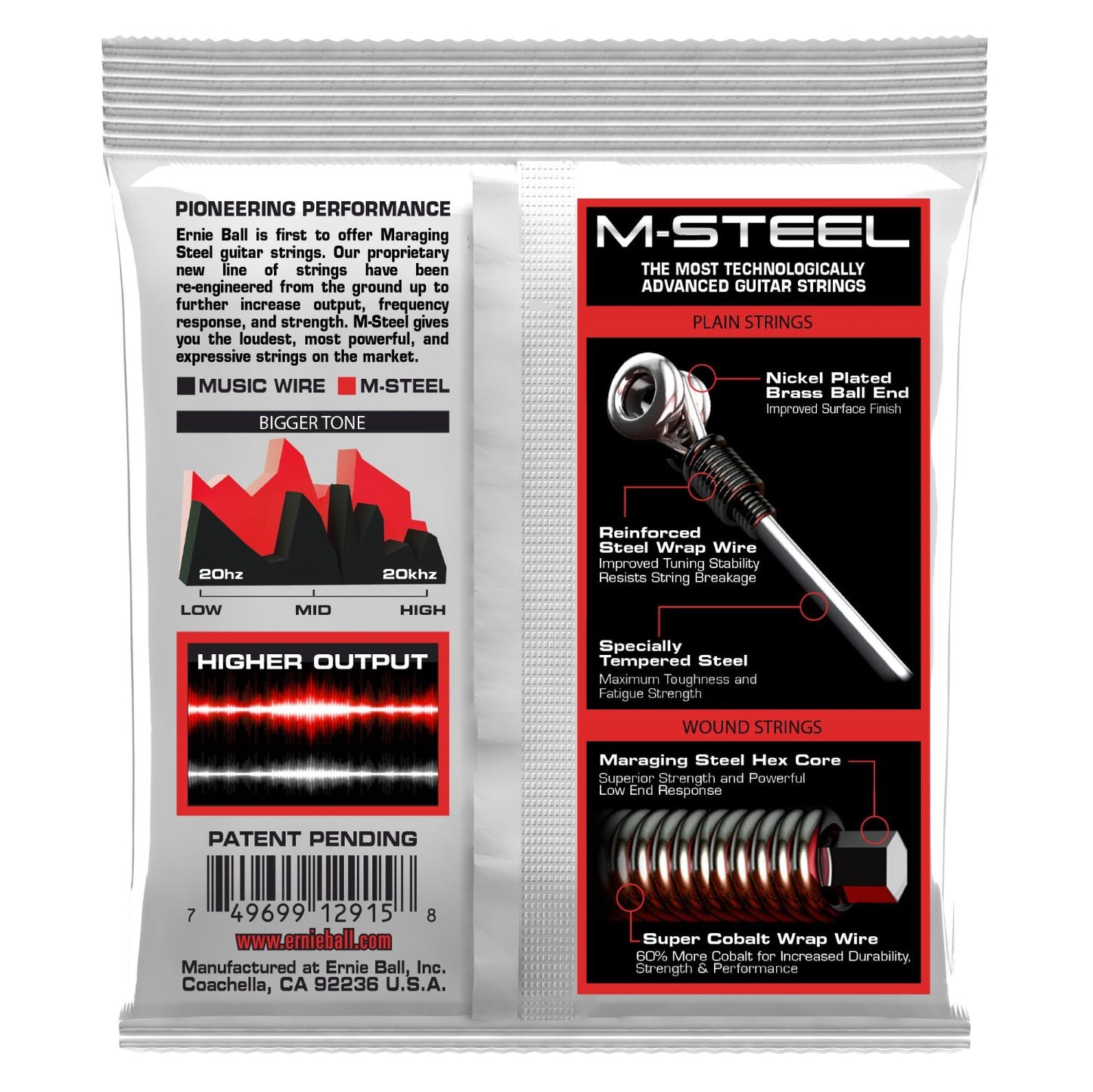 Ernie Ball M-Steel Skinny Top-Heavy Bottom Set, .010 - .052