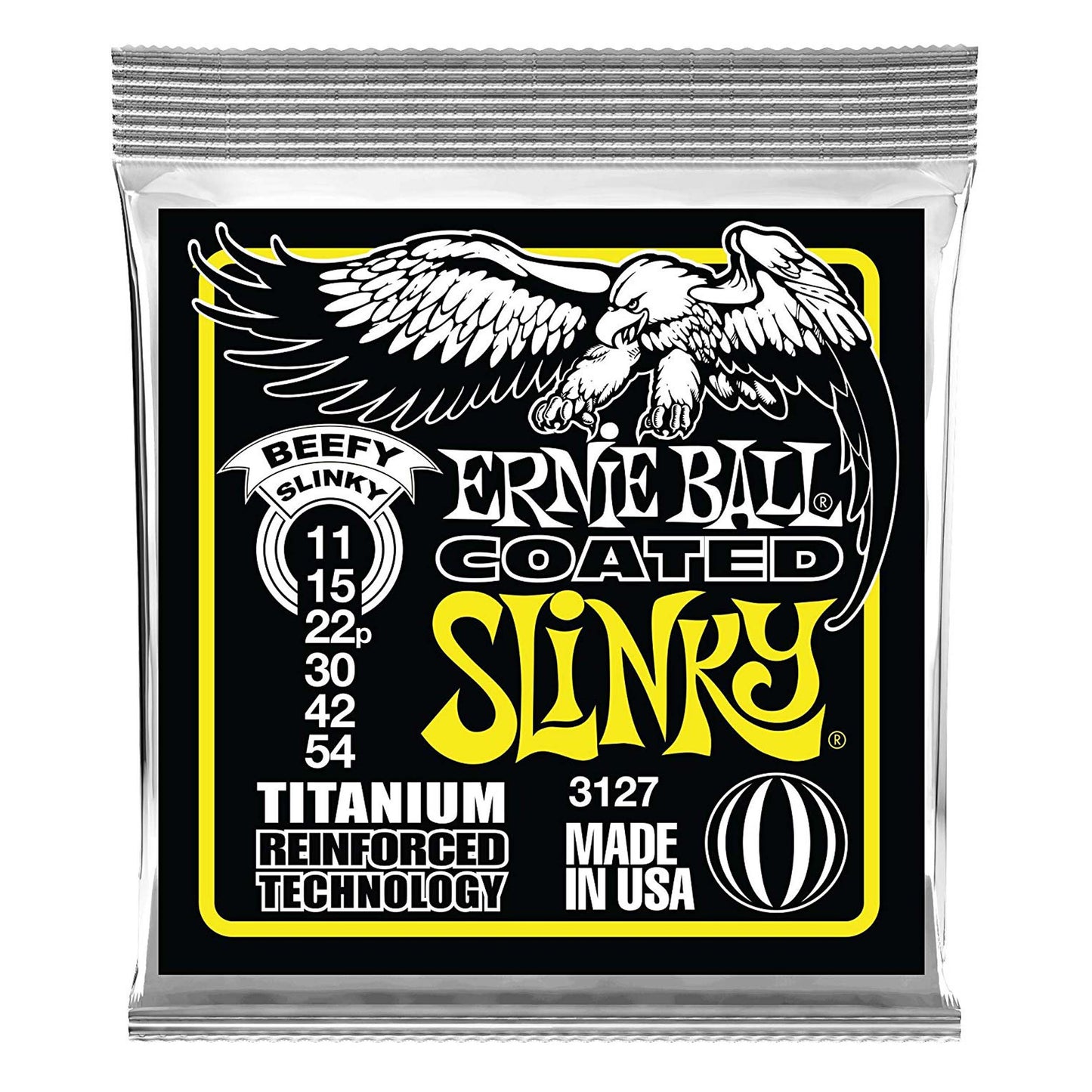 Ernie Ball Coated Electric Titanium RPS Beefy Slinky Set, .011 - .054
