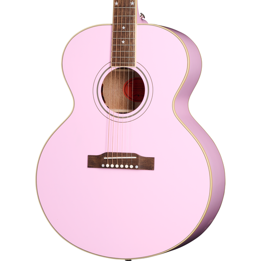 Epiphone J-180 LS Acoustic Electric Guitar - Pink